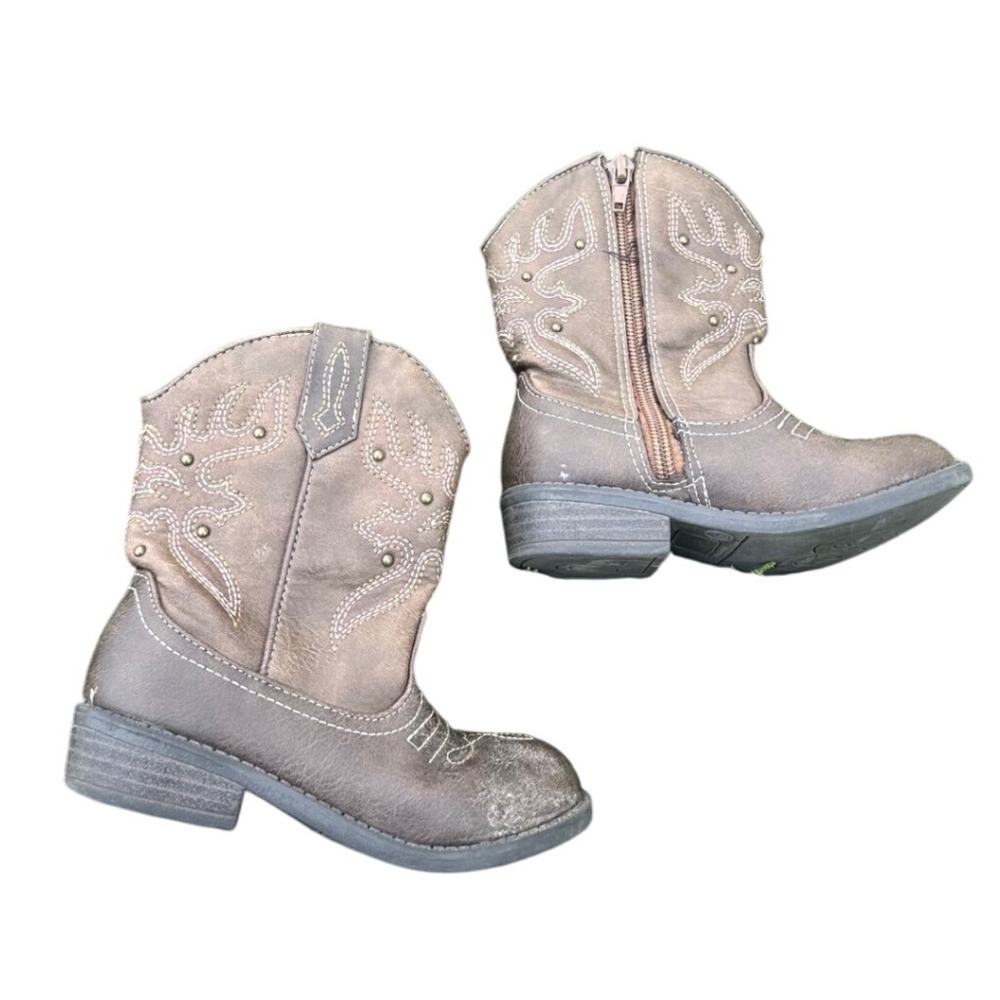 Nina Toddler Girls' Mirabela Cowgirl‎ Boots Size 9 Brown